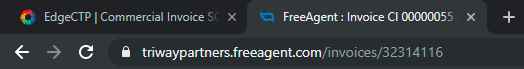 Use the Browser Tabs to toggle between FreeAgent and EdgeCTP