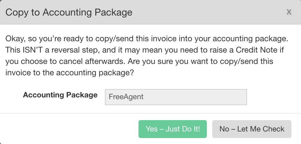 Copy To Accounting Package