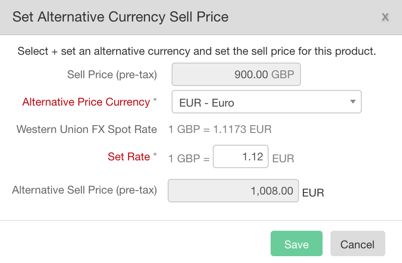 EdgeCTP Set Product Alternative Sell Price