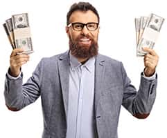 man-showing-dollar Save Money